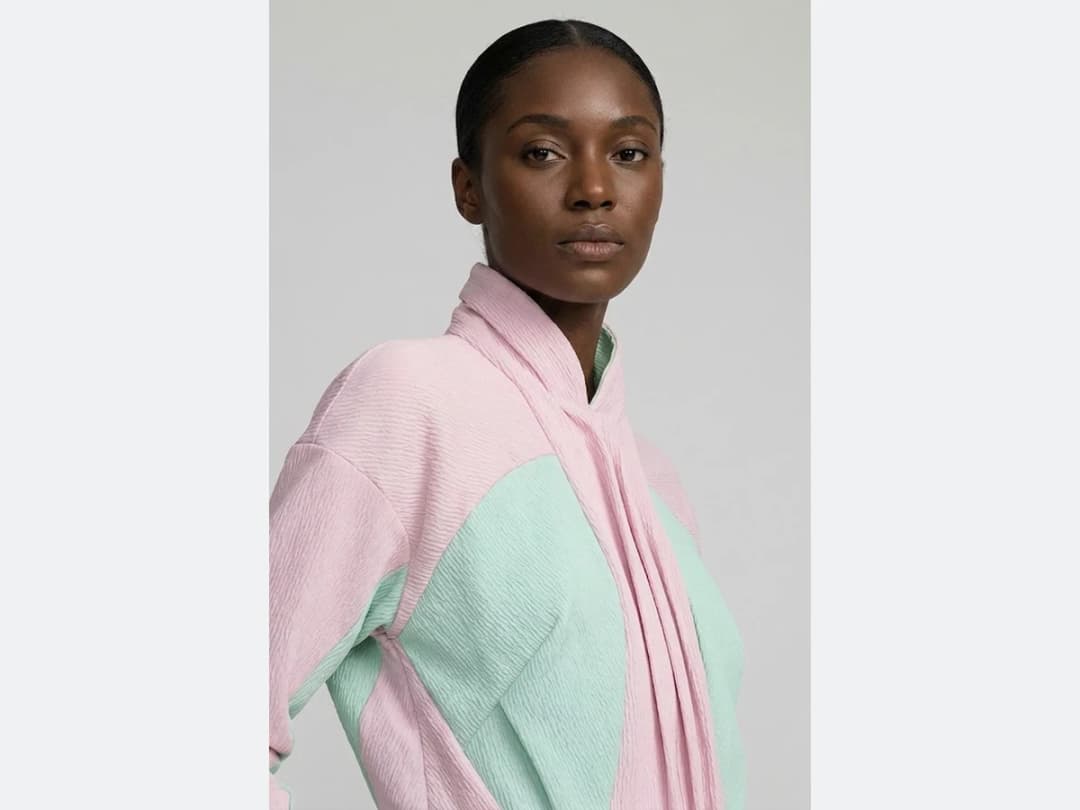 The same jacket, the same pose and the same light on a different model